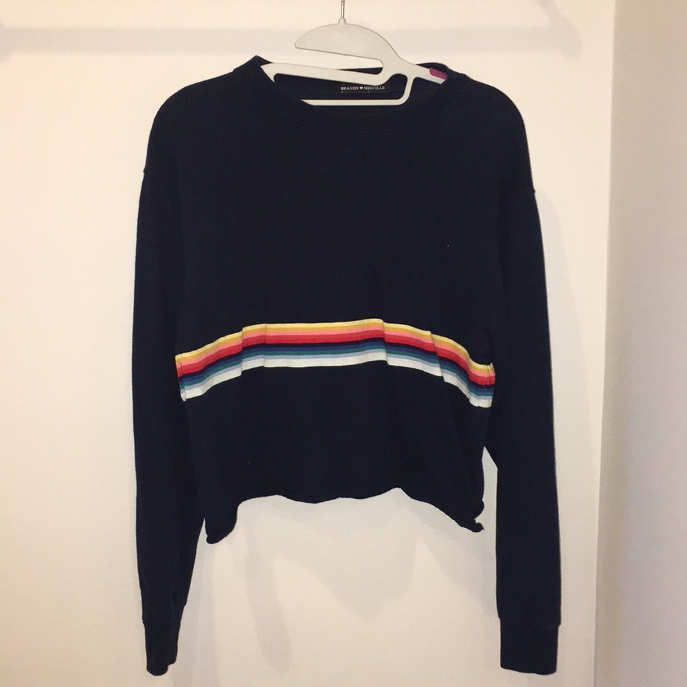 Brandy Melville rainbow striped shirt